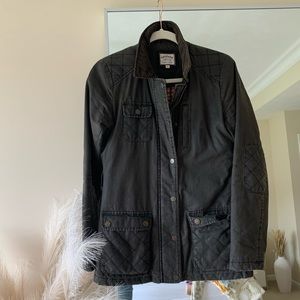 Wax green faux Barbour coat